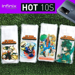 เคสมุมกันกระแทกยางใส ลายการ์ตูน สำหรับ Infinix Hot 10S