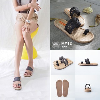 รองเท้าแตะสาน mymelody sandals รุ่น MY-12-Black