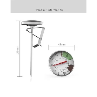 TIMECAFE ที่วัดอุณหภูมิกาแฟ สแตนเลส 0-100°C เทอโมมิเตอร์ Coffee Thermometer