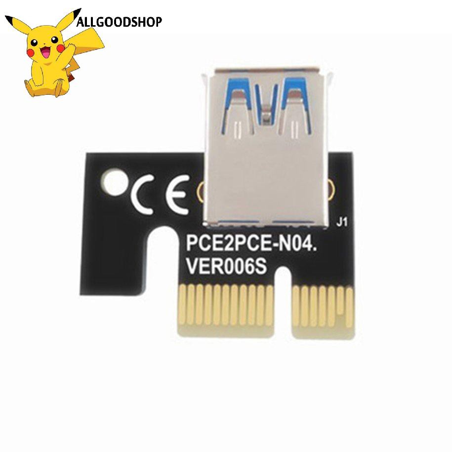 6PCS PCIE Riser 009S Plus Video Card Extension Cable Adapter PCI Express Riser VER009S PCI-E X16 Riser Card for BTC Miner Mining