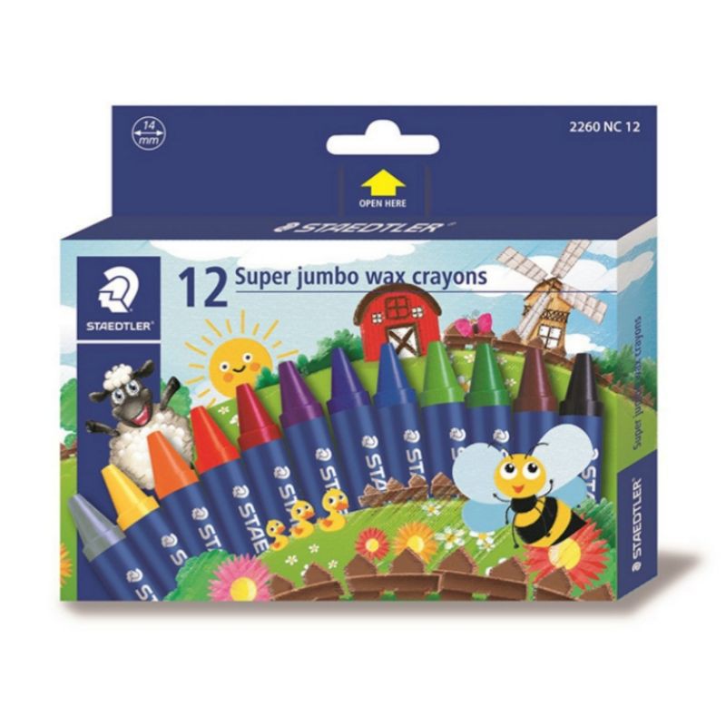 สีเทียน Staedtler (สเต็ดเลอร์) รุ่น Noris 12สี ซุปเปอร์จัมโบ้ 2260 NC12