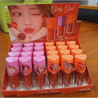 GIRL​Y​ GIRL​ ลิปแมท กันน้ำ ส้มอิฐ​Sweet lipgloss matte matte lipgloss