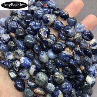 Sodalite ลูกปัดหินกรวดธรรมชาติ Diy สําหรับสร้อยข้อมือ