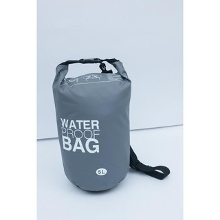 Waterproof Bag กระเป๋ากันน้ำ สีเทา ขนาดความจุ 5 ลิตร