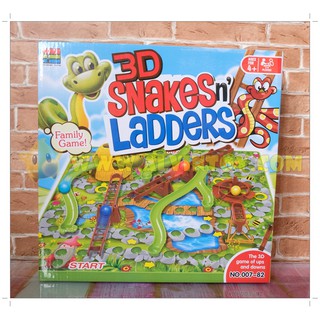 ส่งด่วน ส่งเร็ว 3D Snake and Ladders - ชุดเกมส์บันไดงู 3 มิติ ของเล่นยุค 90