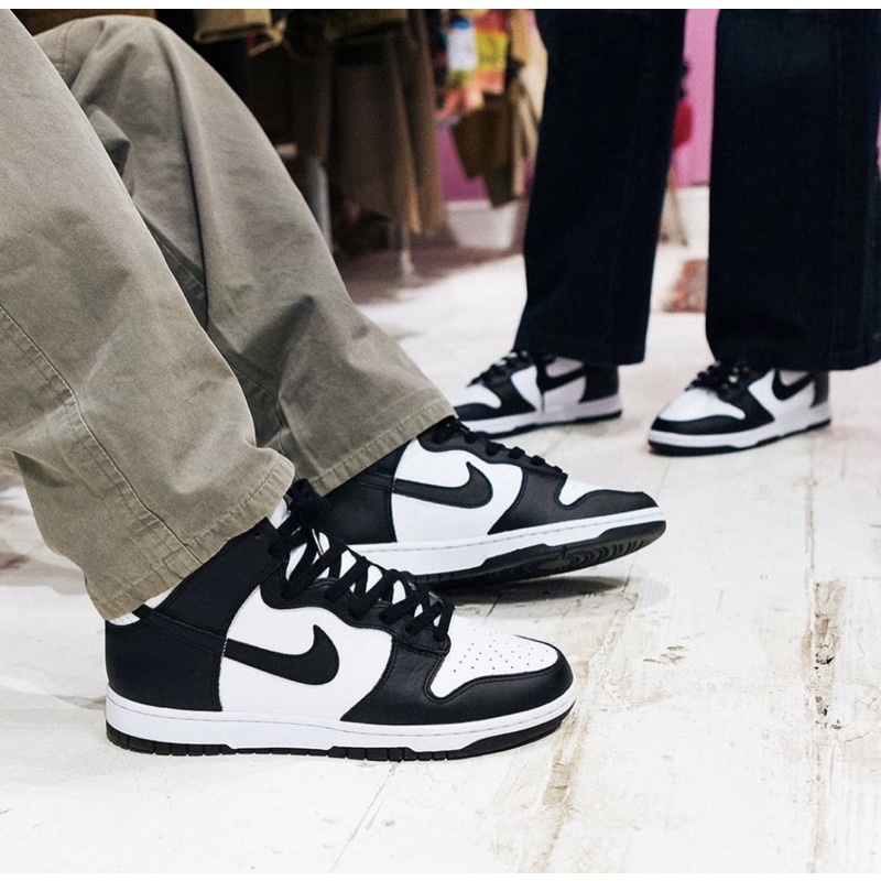 (ของแท้ 100% พร้อมส่ง) NIKE DUNK HIGH BLACK WHITE (PANDA) 🐼