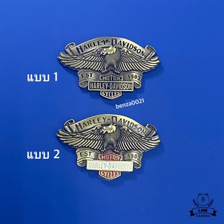 โลโก้* Harley Davidson งานโลหะ  ขนาด 4.3 x 6.8 cm ราคาต่อชิ้น