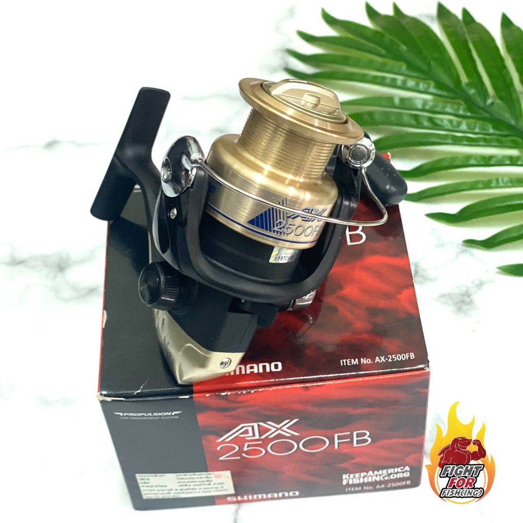 รอกสปิน Shimano AX2500FB รอกตีเหยื่อปลอม ราคาประหยัด ตีได้หลากหลาย สปูล AR-C สายออกได้ง่าย(มีบริการเ