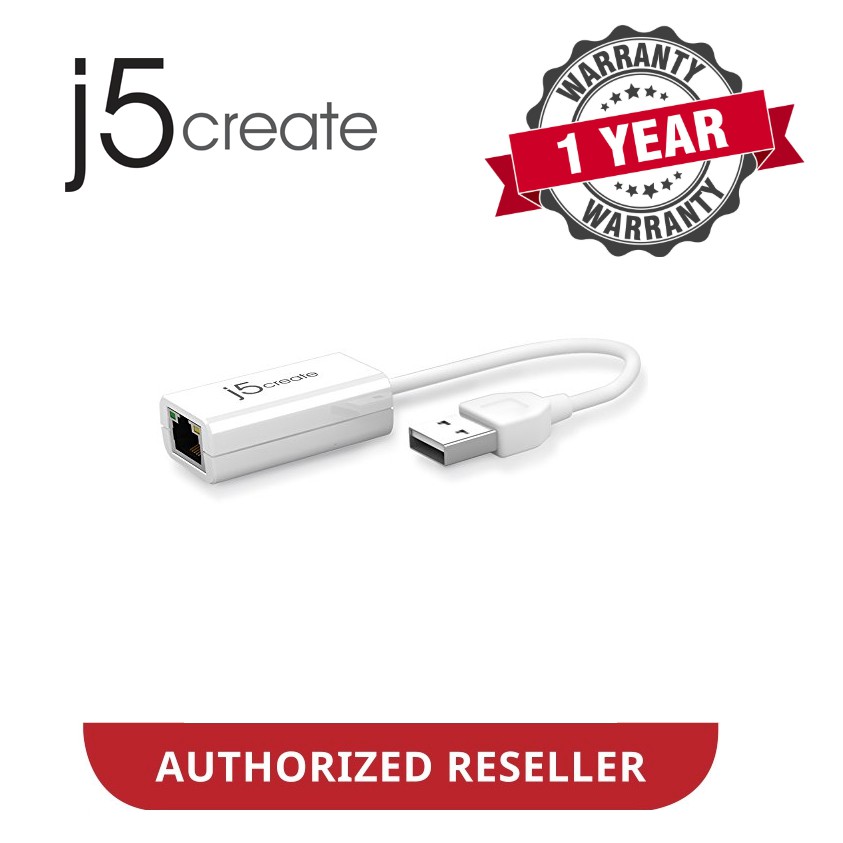 J5 Create JUE125 USB 2.0 Ethernet Adapter