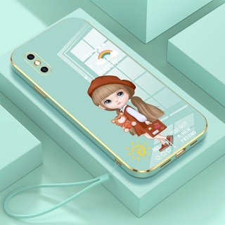 เคสซิลิโคน ลายตุ๊กตาเสือน่ารัก ขอบตรง สําหรับ Redmi 9 Redmi 9A Redmi 9C Redmi 8 Redmi 8A Redmi 10C Redmi 10A