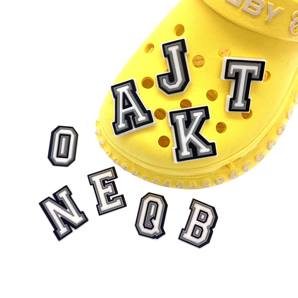 การ์ตูนหมายเลข designcs อุปกรณ์เสริมตัวอักษร Jibitz Charm ตัวอักษรตัวอักษรออกแบบ Jibbits สําหรับผู้หญิงรองเท้า Charms Pins ตกแต่ง - รูปที่ 5