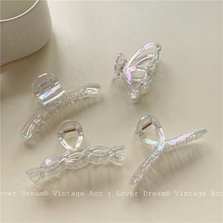 Retro Geometric Symphony Grab Clip Color Transparent Back Head Hair Clip