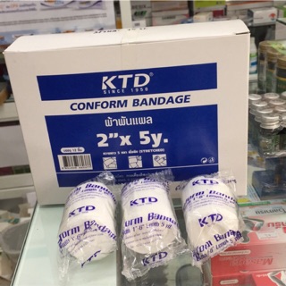 ผ้าพันแผล KTD conform bandage 2" 5 หลา ผ้าก๊อซยืดพันแผล 1 ม้วน (190)