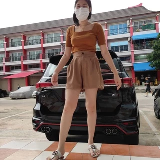 กางเกงขาสั้นทรงลุงสาวอวบ