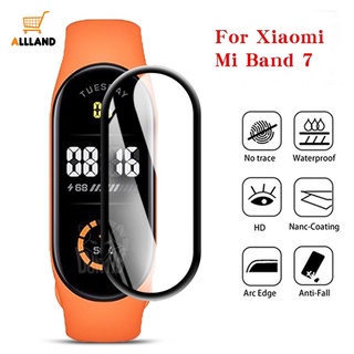 ฟิล์มกันรอยหน้าจอสมาร์ทวอทช์ HD แบบเต็ม / ฝาครอบป้องกัน แบบสากล สําหรับ Mi Band 7 7NFC