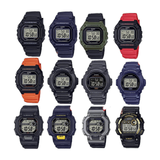 แท้ศูนย์ CMG 100% รุ่นใหม่ Casio รุ่น W-218H W218H W219H W-737H W-735H นาฬิกาผู้ชาย/ผู้หญิง ประกัน 1 ปี