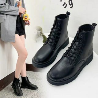 🌸พร้อมส่งจากไทย🌸 Sale~ รองเท้าบูท Ankle boots หนัง PU (908)