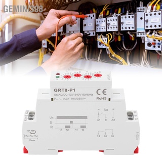 Gemini308 สวิตช์รีเลย์เวลาเอาท์พุท อเนกประสงค์ พร้อมไฟ Led Ac Dc 12V‐240V