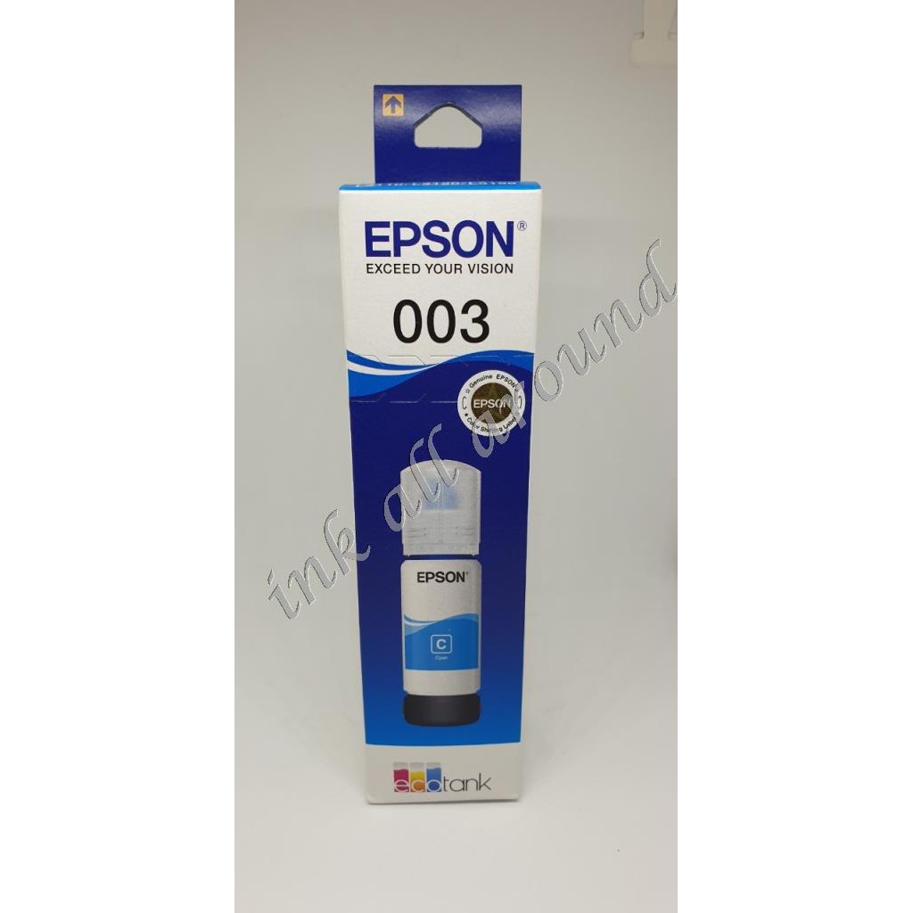 Epson 003 หมึกเติมของแท้ สีฟ้า / EPSON 003 Cyan