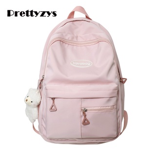 School Backpack Prettyzys 2022 Korean Large capacity 15.6 inch For Teenage Girl