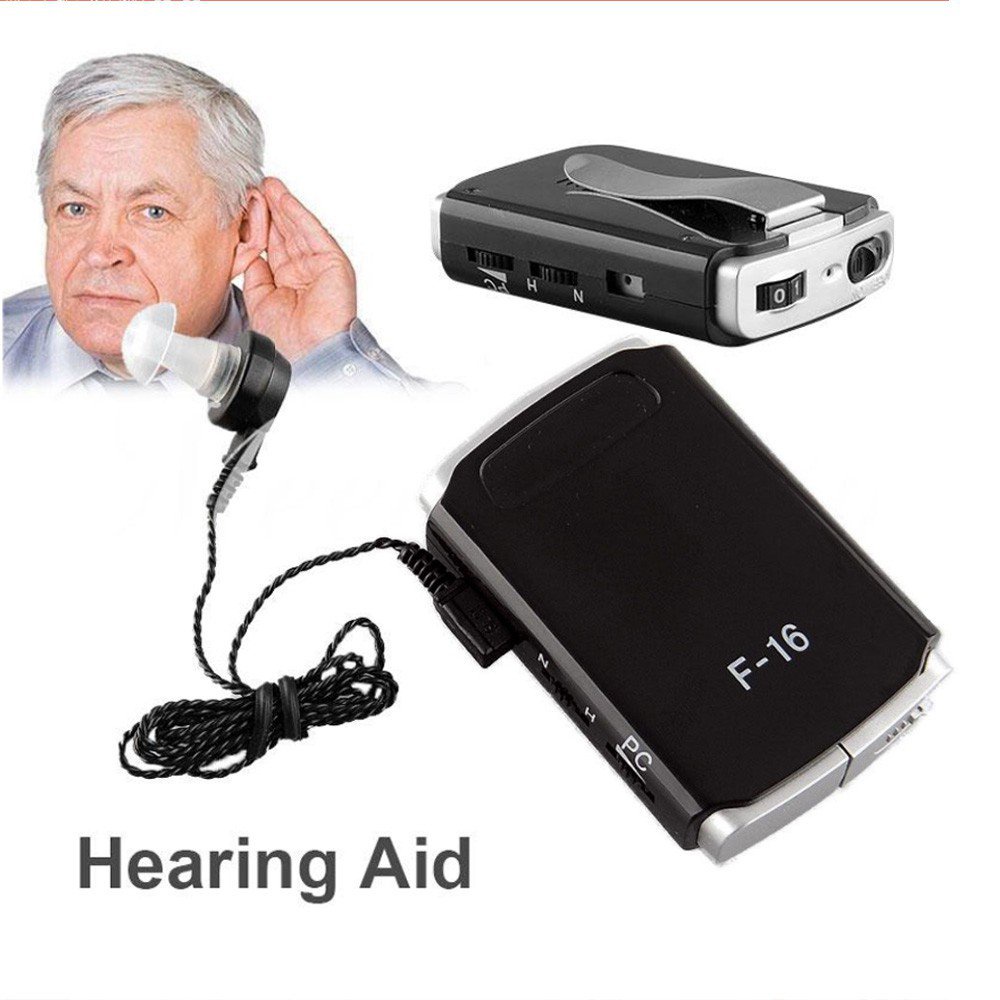 Listener hearing aid AXON F-16 pocket high power cable box mini sound ...