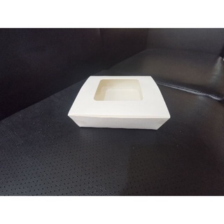 แพ็คตัวอย่าง1ชิ้น, กล่อง16.5x16.5สูง4เซนขึ้นรูปแล้วสีขาว,ครัวซองต์, พาย, จัดเบรค