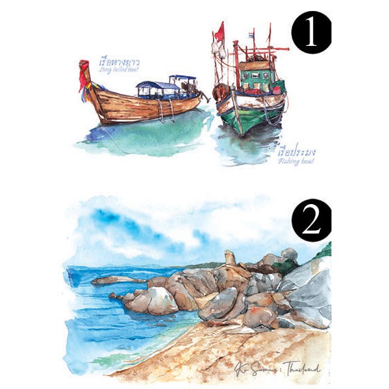 Postcard Thailand set