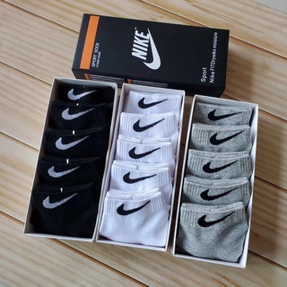 ถูกที่สุด!! ถุงเท้า Nike 5 คู่ ถุงเท้ากีฬา ถุงเท้าวิ่ง ถุงเท้าฟิตเนส ถุงเท้าโยคะ Nike Socks Performance Cotton