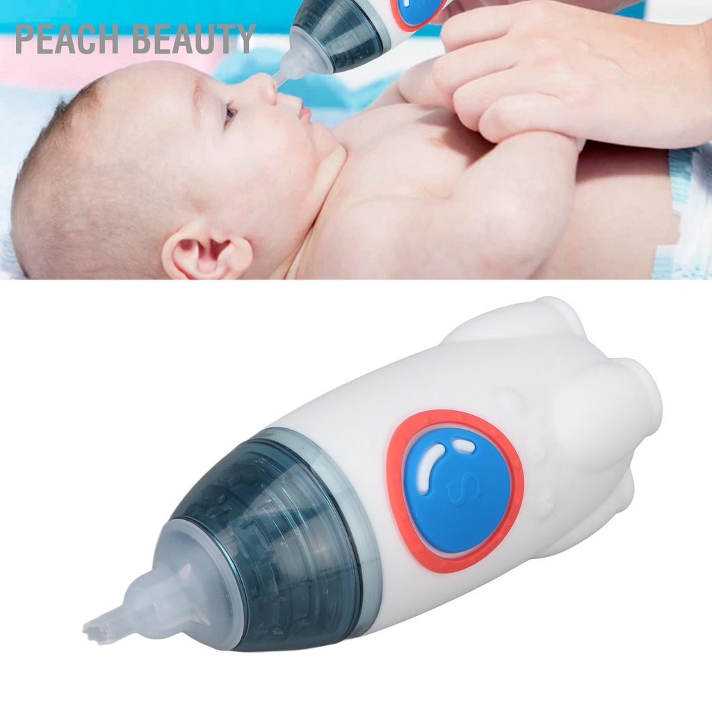 Peach Beauty Electric Infant Nasal Aspirator IPX7 Waterproof Prevent
