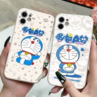 [Doraemon] เคสโทรศัพท์มือถือ ขอบตรง กันกระแทก สําหรับ OPPO Reno 4 F 5 F 6 Z 7 Z Pro 5G