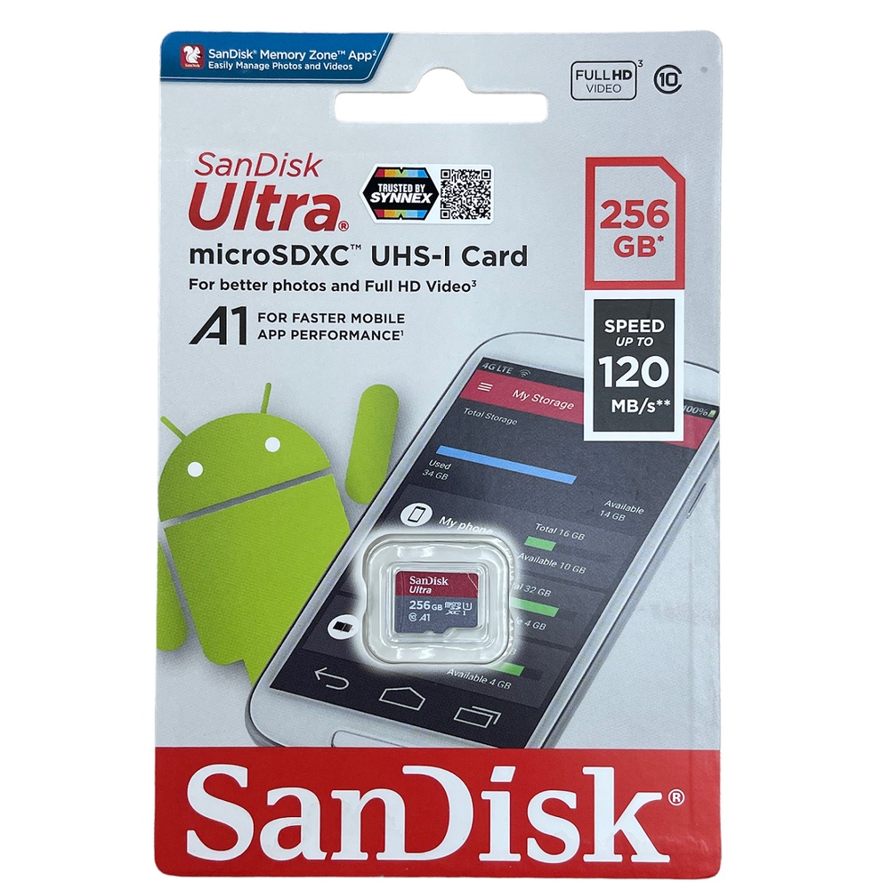 SanDisk 256GB MicroSDXC UHS-I Card Ultra Class10 Speed 150MB/s** เมมโมรี่การ์ดแท้ รับประกันศูนย์ Syn