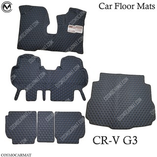 พรมรถ CRV G3 ปี07-11 พรมปูพื้นรถยนต์ HONDA - CR-V (G3) ปี2007-2011 [เต็มคัน] รับประกัน 1ปี