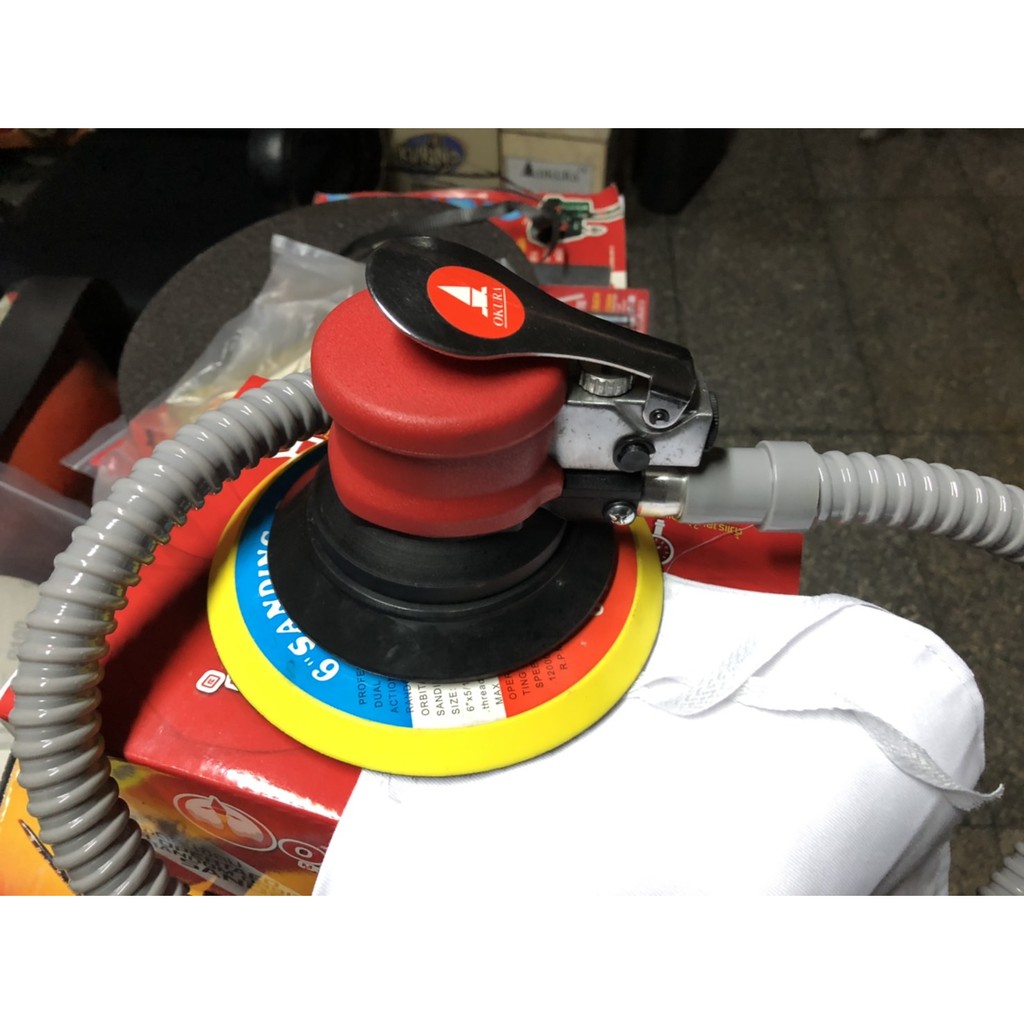 🔥โค้ดINC3LEL3ลด30฿เครื่องขัดกระดาษทรายลม Air Sander Random Orbit ยี่ห้อ OKURA รุ่น C-OK-60SR