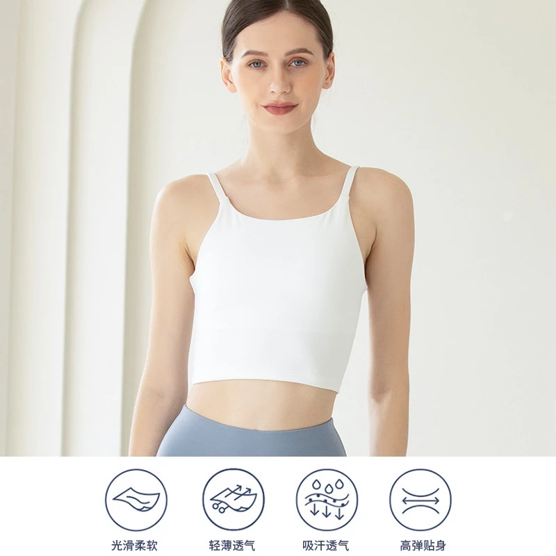 YOGA-623 สายเดี่ยวสปอร์ต มีฟองน้ำ ผ้ายืดหยุ่น เสื้อออกกำลังกาย thumbnail 6