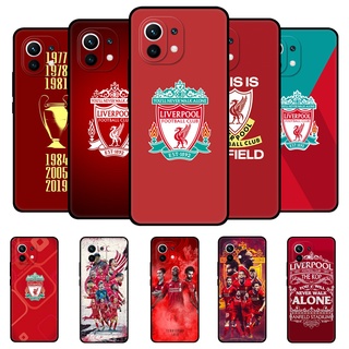 เคสโทรศัพท์มือถือ ซิลิโคนนิ่ม Tpu ลาย Liverpool สีดํา สําหรับ xiaomi Mi 11 Lite 4G 5G NE 11i 11 Ultra 11T Pro POCO F3