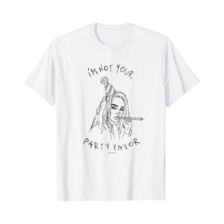 เสื้อยืดโอเวอร์ไซส์ใหม่สไตล์ขายร้อน Billie Eilish Im Not Your Party Favor T-ShirtS-3XL