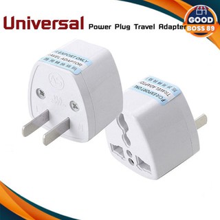 Plug 302B Universal Power Plug Travel Adapter Plug 302B ปลั๊กแปลง ปลั๊กแปลง 3 ขาเป็น 2 ขาแบน