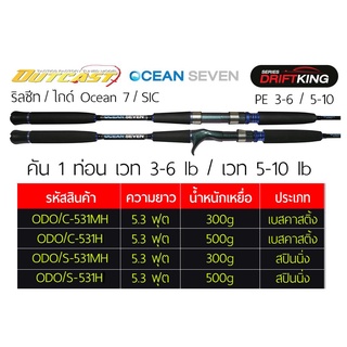 [Ocean Seven] คันเบ็ด เอาท์แคส ดริฟคิงส์ DriftKing Outcast ODO