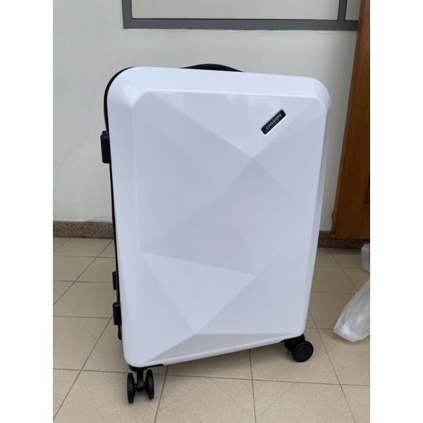 [ของแท้ มือ 1] Caggioni Luggage กระเป๋า เดินทางล้อลาก 24 นิ้ว รุ่น 63015 Diamond สีขาว White