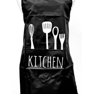 KATELL ผ้ากันเปื้อนแบบกันน้ำ ลาย Kitchen XFX043 สีดำ