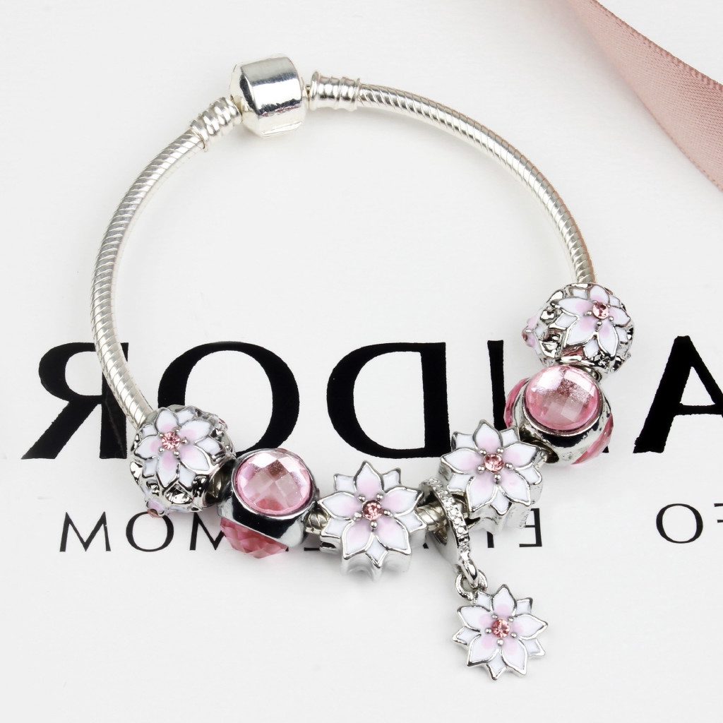Pandora Charms Pandora Magnolia Bloom Bracelet Pandora