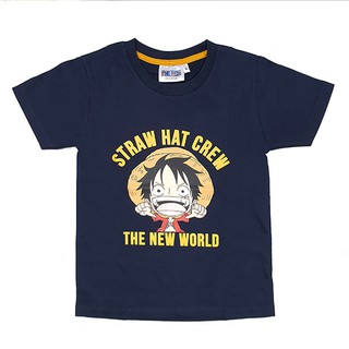 เสื้อยืดเด็ก วันพีช One Piece 617-1-NV สีกรม