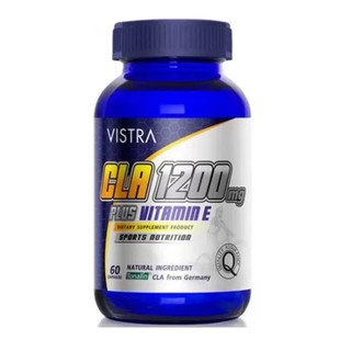 Vistra CLA 1200 mg Plus Vitamin E วิสทร้า ซีแอลเอ ผลิตภัณฑ์ ควบคุมน้ำหนัก กระชับสัดส่วน ขนาด 60 แคปซูล 14806