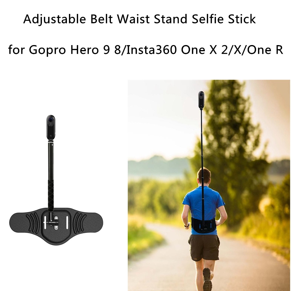 สําหรับ DJI Pocket4/3/ OSMO 360/ Insta360 X5/ One RS/R/One X2Sports กล้องสําหรับ Gopro 13/12/11/10/9/8 ปรับเข็มขัดขาตั้ง Selfie Stick เอวผู้ถืออุปกรณ์เสริม