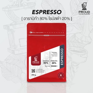 เมล็ดกาแฟคั่วเข้ม ไทยพม่า อาราบิก้าโรบัสต้าเบลน เกรดพรีเมี่ยม Thai Coffee Dark roast Espresso (250 g)