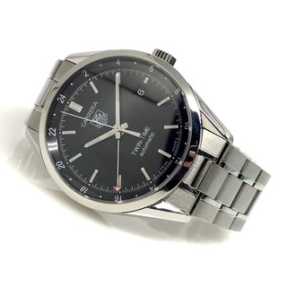 นาฬิกามือสอง ของแท้ TAG HEUER CARRERA twin-time auto date ขนาด 38mm