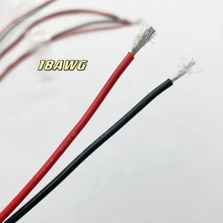 สายไฟดำแดง-แดงดำ 12AWG-24AWG สายไฟซิลิโคน ทนต่อความร้อนได้สูง ขายเป็นเมตร