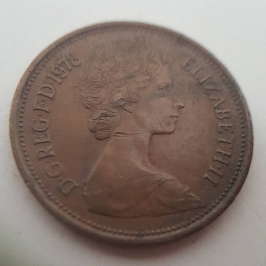 ของสะสม เหรียญ British 2 New Pence 1978 Elizabeth II เหรียญหายาก  - ของมือสอง