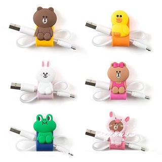 การ์ตูนน่ารัก 3D ผลไม้ สัตว์ ที่ม้วนสายเคเบิล สําหรับสายชาร์จ USB สายเคเบิลข้อมูล เข็มขัดเก็บหูฟัง ป้องกัน