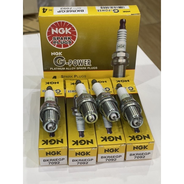 TKD หัวเทียนเข็ม BKR6EGP 7092 G-POWER PLATINUM แท้ แพ็ค4หัว ALTIS03-07, JAZZ03, VIOS03-12, CITY03,LANCER CEDIA